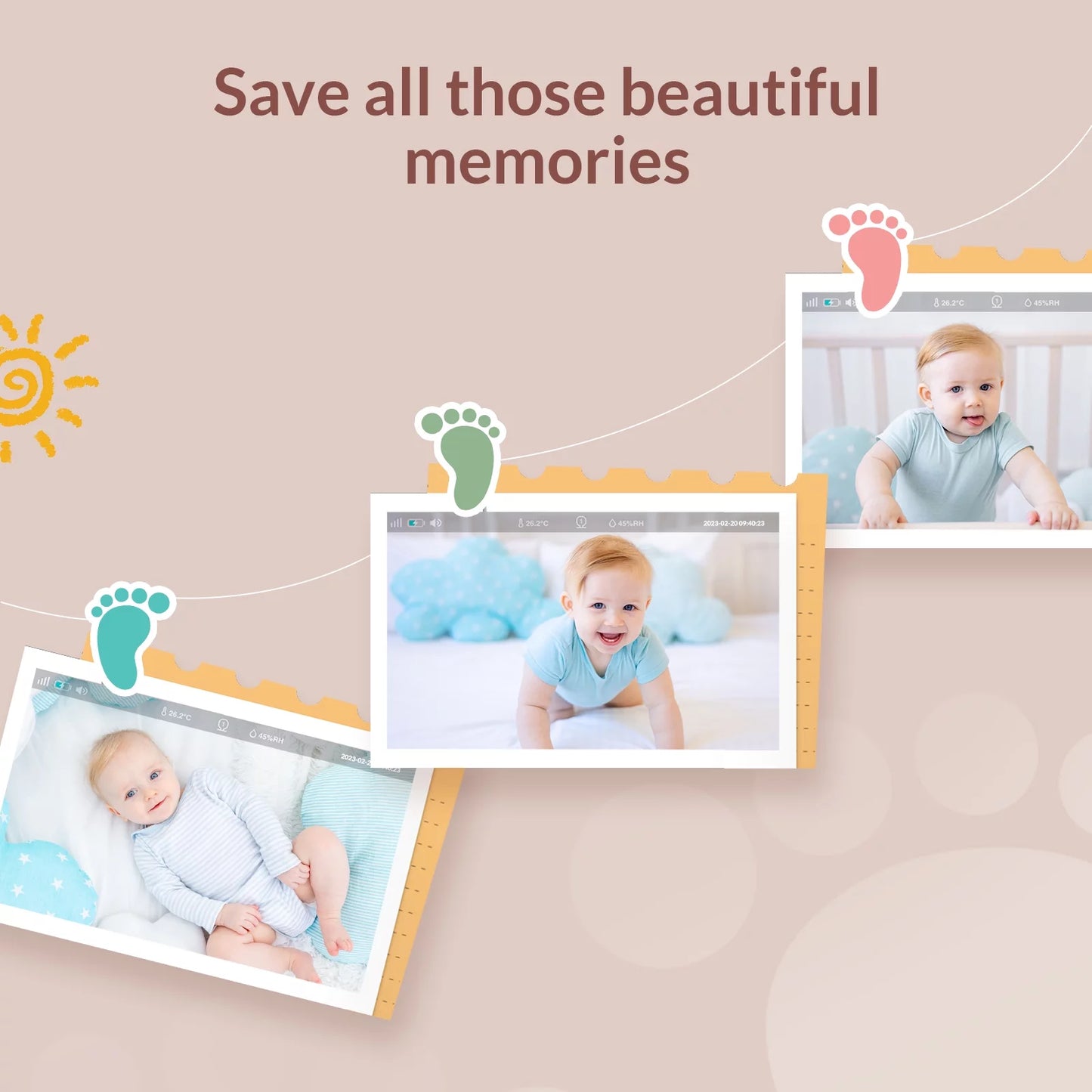 Peekababy 1080P HD 5-Inch Video Baby Monitor with Audio and Camera Functionality