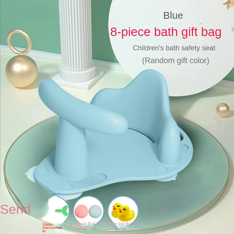 Infant Bath Seat for Newborns - Non-Slip Plastic Bath Chair for Tub Applications