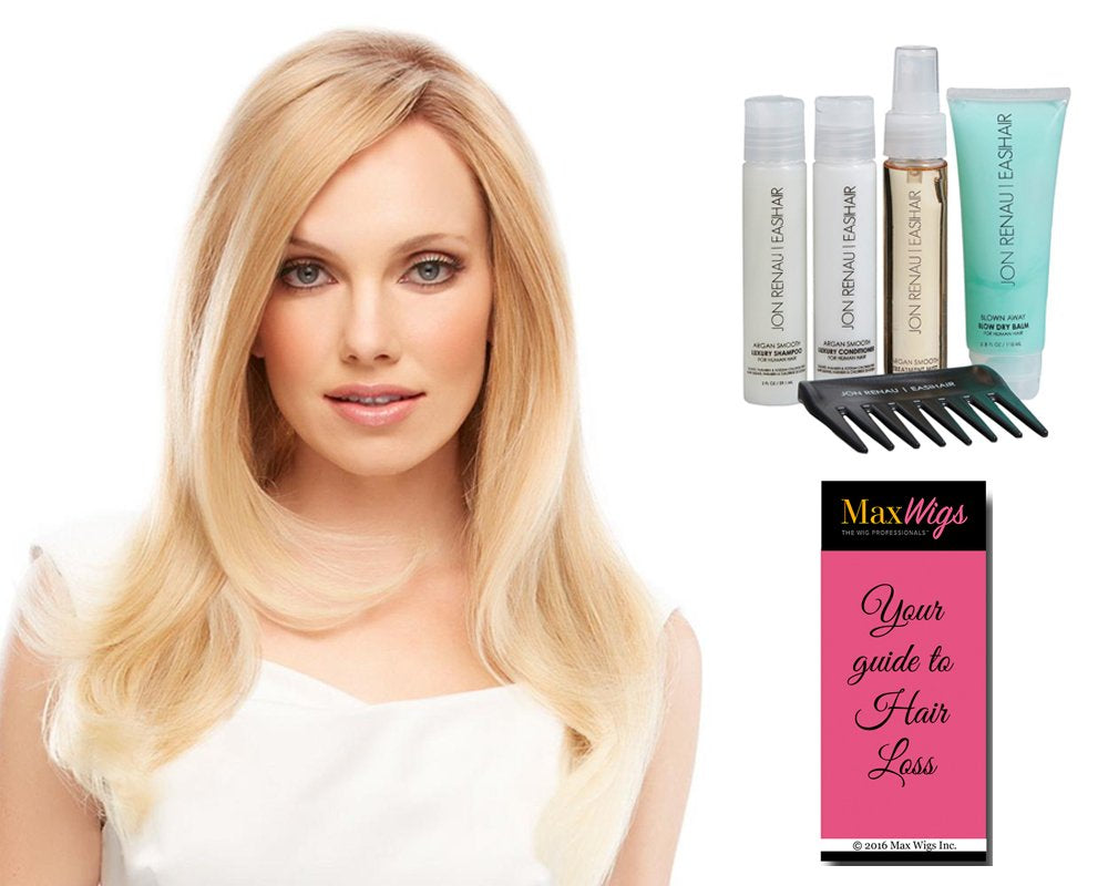 Blake Remy Human Hair Color 27T613S8 Shaded Sun -  Wigs Women'S Long Monofilament Top Smart Lace Front Natural Hairline Bundle with Travel Kit, Maxwigs Hairloss Booklet