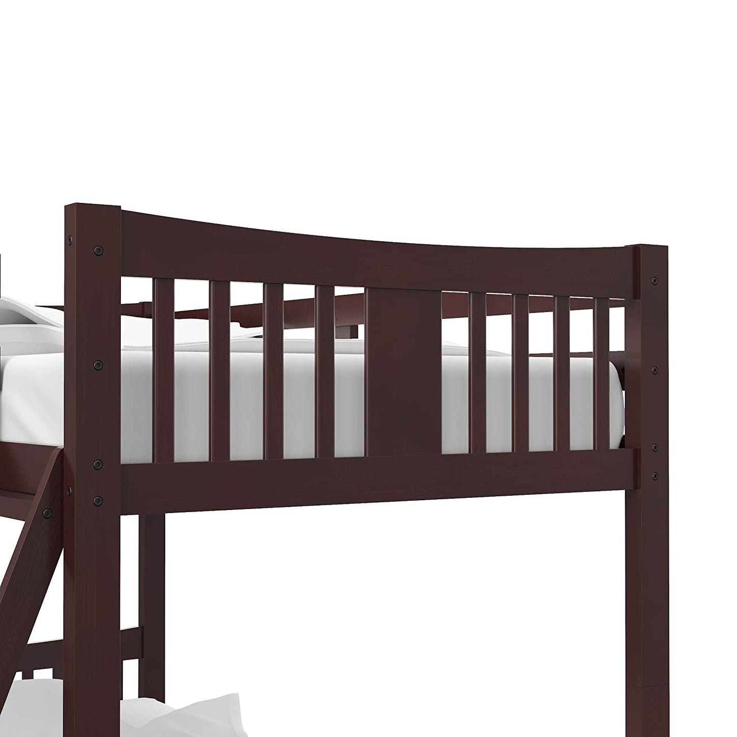 Caribou Twin over Twin Bunk Bed in Espresso - GREENGUARD Gold Certified, Convertible to Two Individual Twin Beds for Children