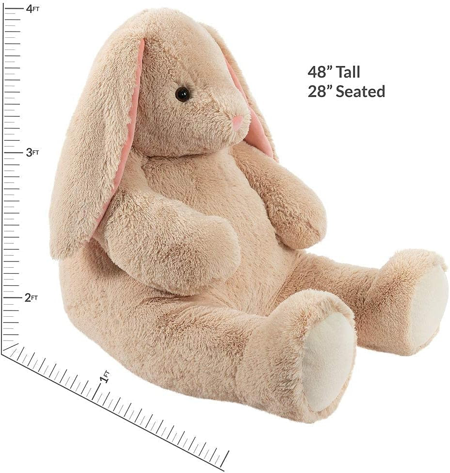 Giant 4-Foot Plush Bunny from the Giant Cuddle Collection - Adorable Stuffed Animal for All Ages