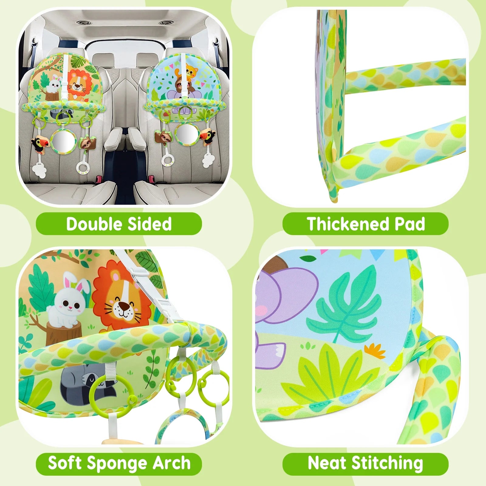 Dual-Sided Activity Toy for Rear-Facing Infant Car Seats - Ideal Entertainment for Newborns and Infants Aged 0-12 Months