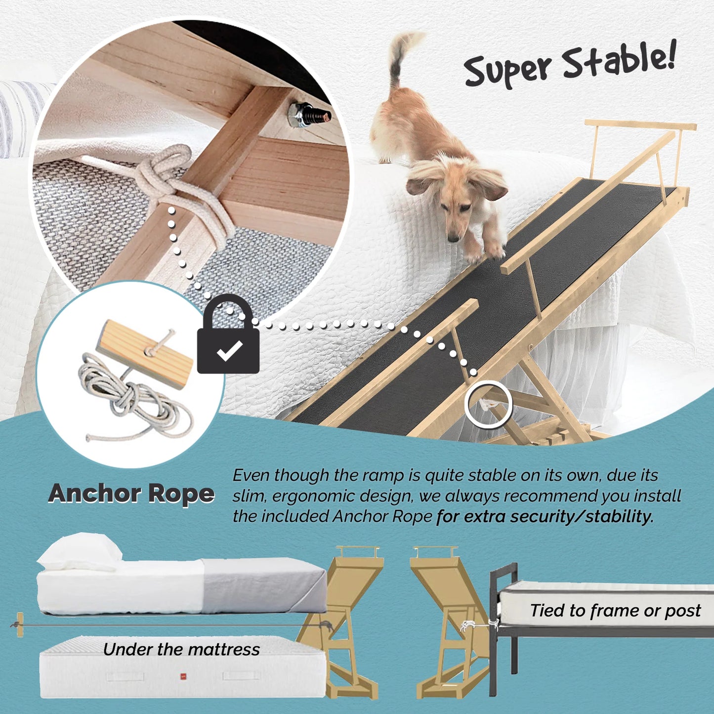 Small Dog Ramp for Bed