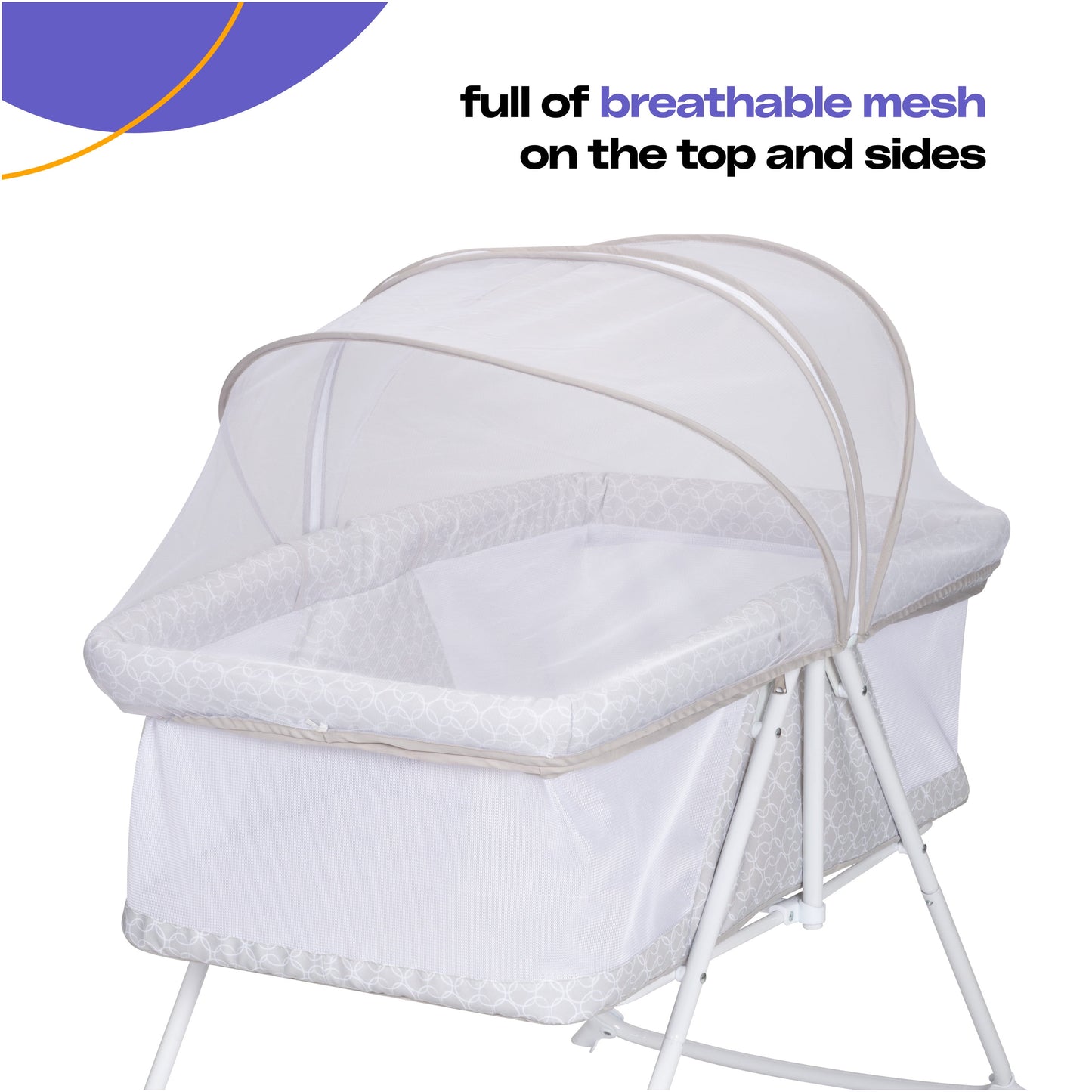 Sleep Spot Baby Bassinet in Noir Polka Dot Design