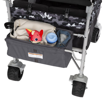 Summit Sprint Quad Wagon Stroller for Four Passengers in Charcoal Camo - Unisex Design for Toddlers