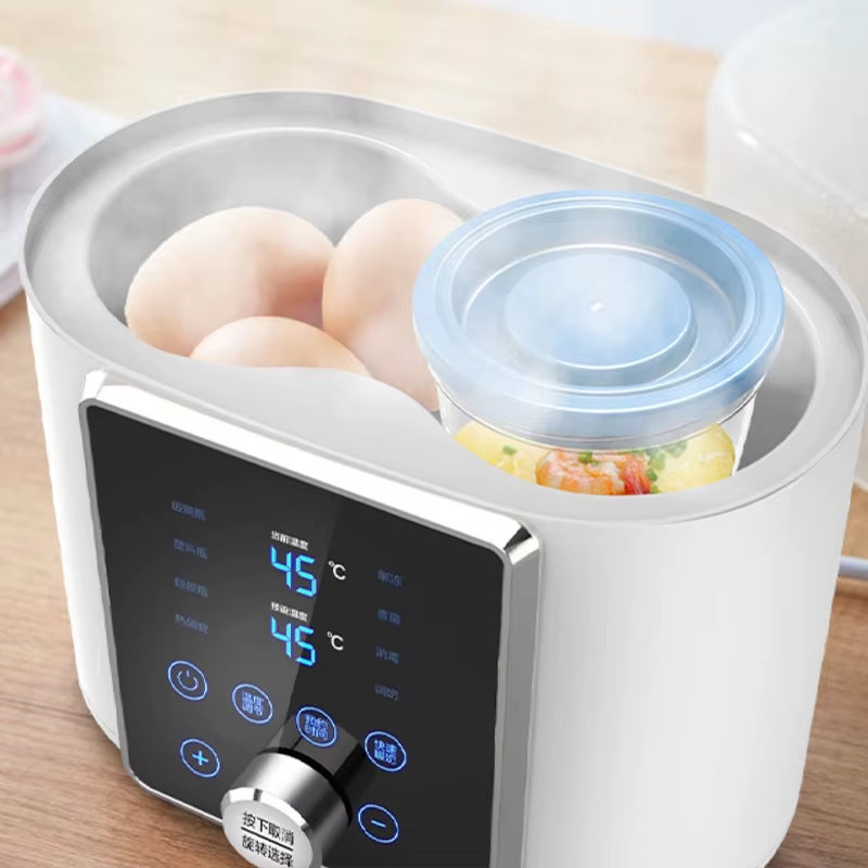8-in-1 Professional Baby Bottle Warmer and Sterilizer with Timer for Breast Milk and Formula, Dual Bottle Capacity