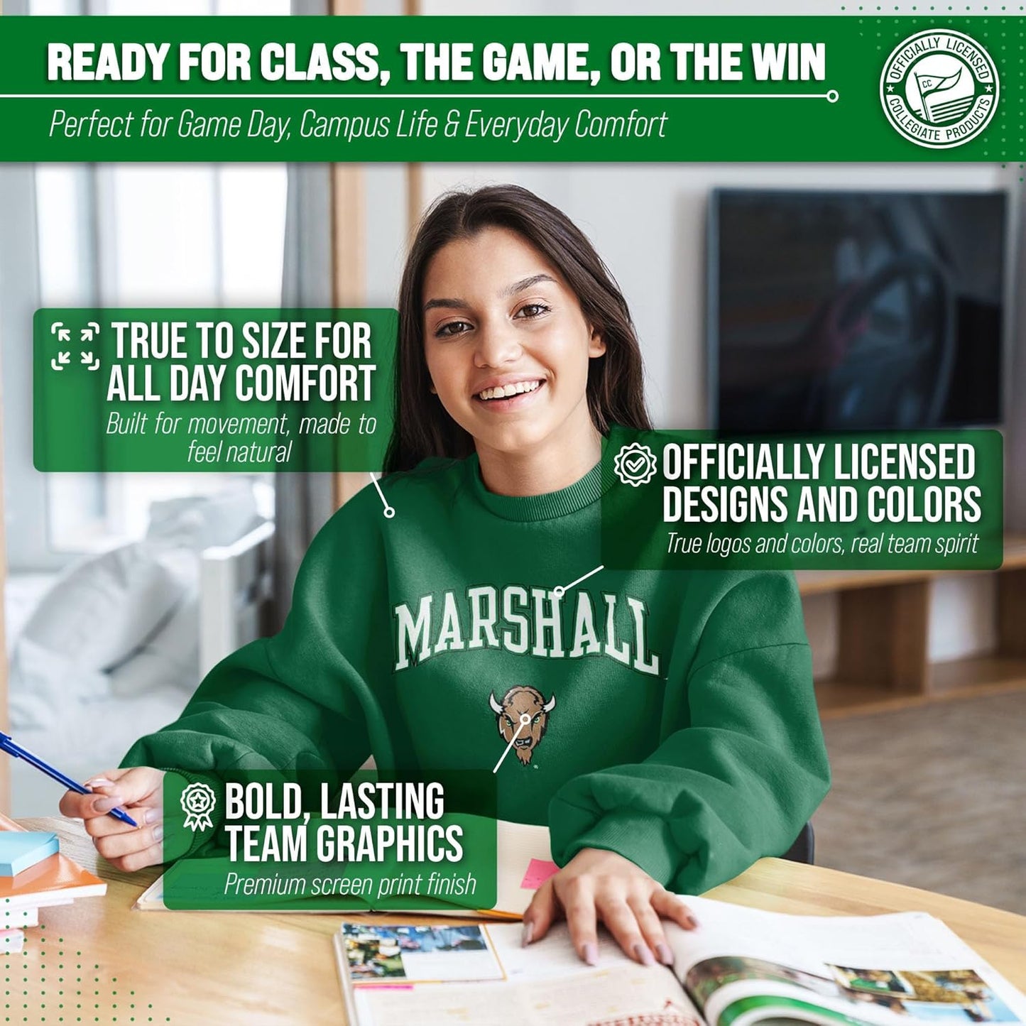 Adult Arch & Logo Soft Style Gameday Crewneck Sweatshirt