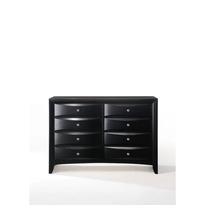 5-Piece Contemporary Black Wooden King Bedroom Suite