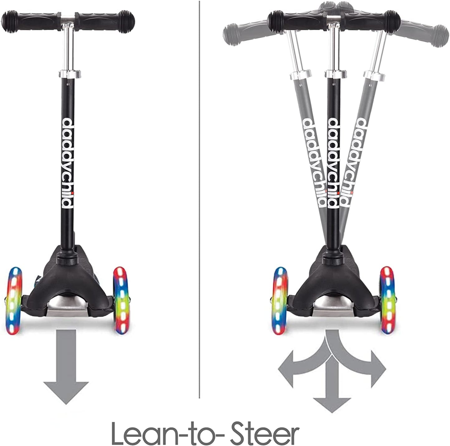 3-Wheel Kick Scooter for Children Aged 3-6, Featuring Light-Up Wheels for Boys and Girls