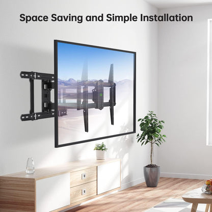 Full Motion TV Wall Mount 42"-84" TVS, Fits 16" 18" or 24" Studs, Heavy Duty TV Mounts Bracket with Dual Articulating Arms Tilt Swivel Extension Max VESA 600X400Mm, Weight Capacity 110Lbs