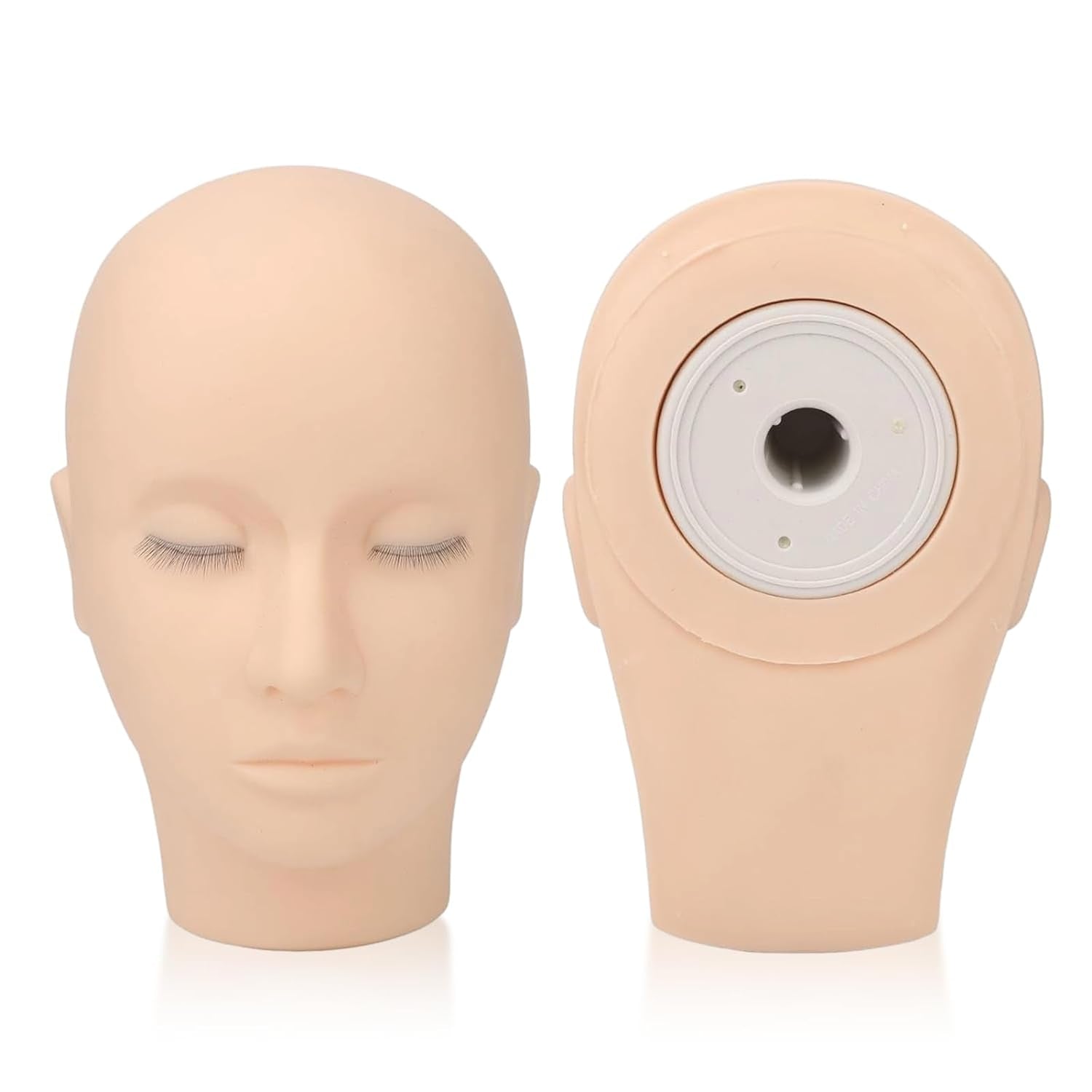 High Simulation Soft Silicone Lash Mannequin Head for Makeup Practice, Eye Shadow, , Eyelash Extension Training, Face Painting, and Massage