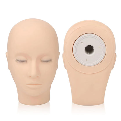 High Simulation Soft Silicone Lash Mannequin Head for Makeup Practice, Eye Shadow, , Eyelash Extension Training, Face Painting, and Massage