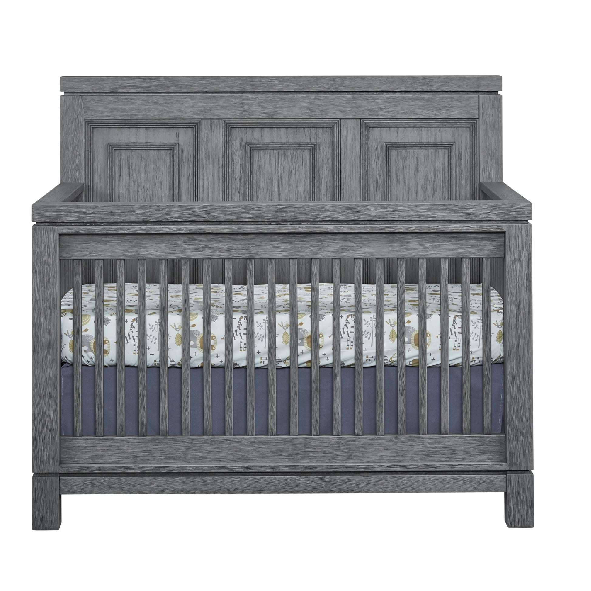 Manchester 4-in-1 Convertible Crib in Rustic Gray, GREENGUARD Gold Certified for Enhanced Safety and Quality