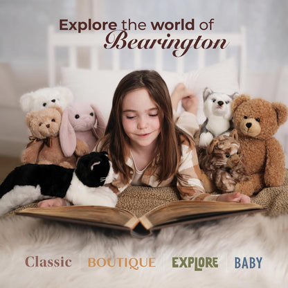 Bearington Lil' Barnaby 11.5" Plush Teddy Bear - Soft and Cuddly Brown Stuffed Animal with Weighted Bottom - Ideal Gift for Children, Plush Collectors, and Baby Showers