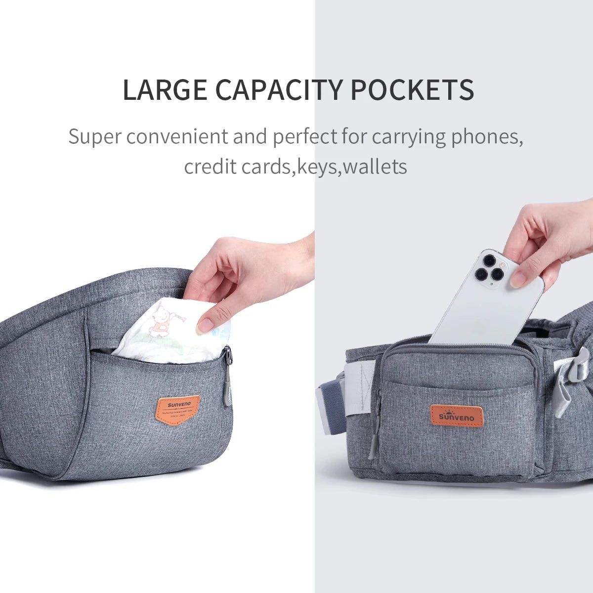 Ergonomic Infant Hip Seat Carrier with Adjustable Comfort Features for Toddlers