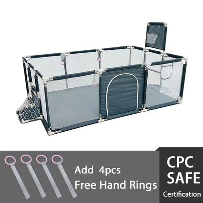 Indoor Baby Playpen Safety Barrier - Expansive Activity Gym and Groundbox Enclosure for Children
