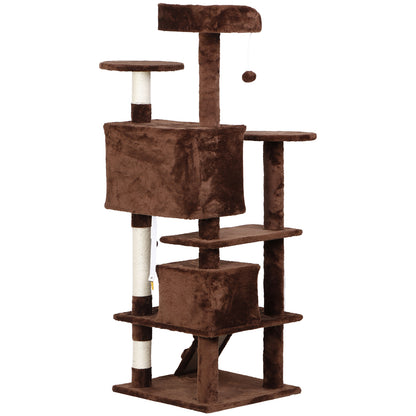 55-Inch Multi-Level Cat Tree Tower Activity Center with Condo - Available in 6 Colors
