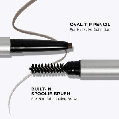 Brow Power Eyebrow Pencil - Universal Shades - Long-Lasting, Budge-Proof Formula - with Biotin - Natural-Looking Brows - Built-In Spoolie Brush