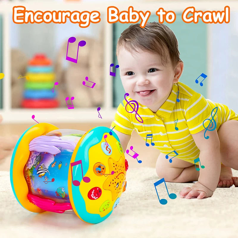 Ocean Light Rotary Projector Musical Toy for Infants Aged 1-3 Years - Montessori-Inspired Early Educational Sensory Toy for Toddlers