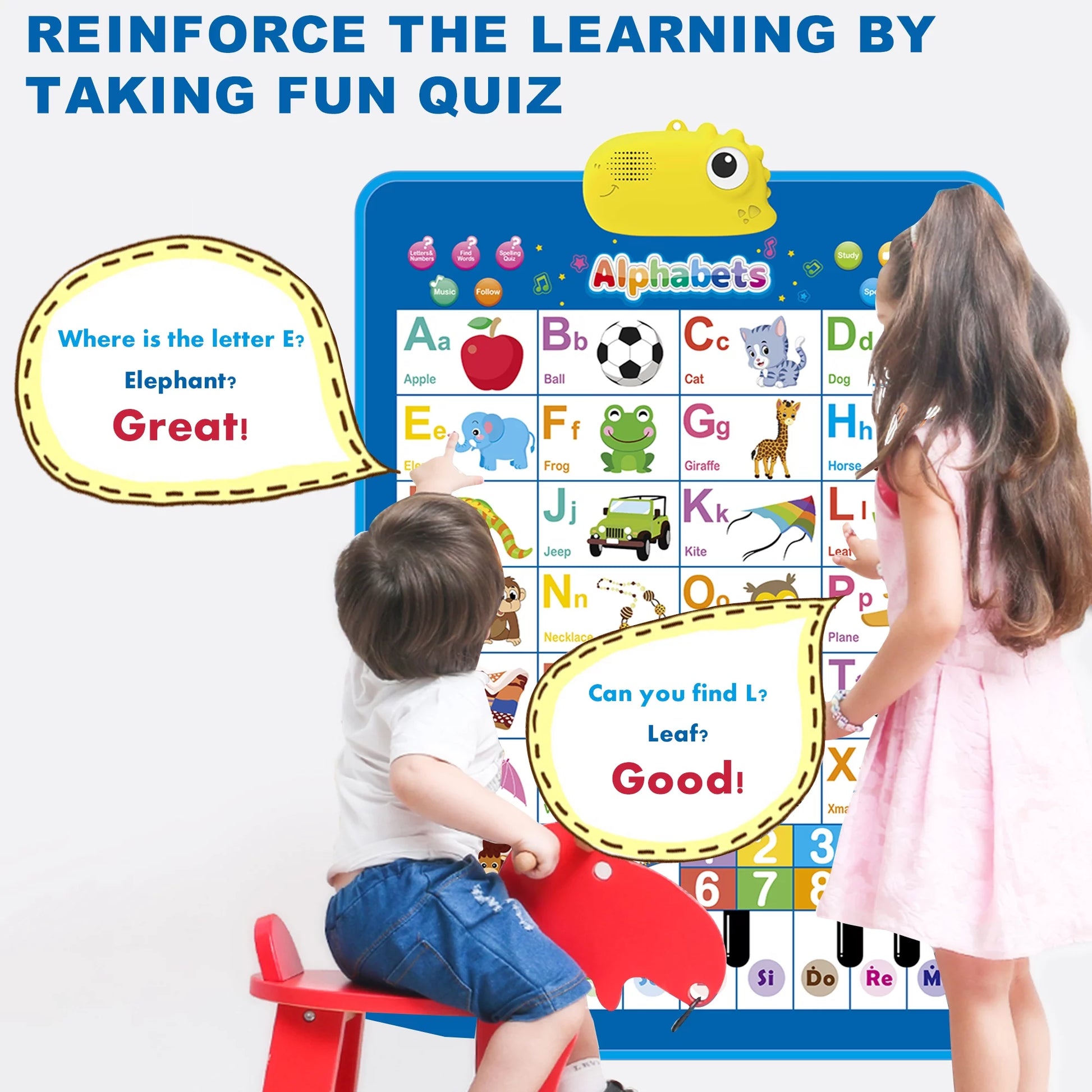 Electronic Alphabet Wall Chart - Educational ABC Learning Tool for Children Aged 2 to 4 Years