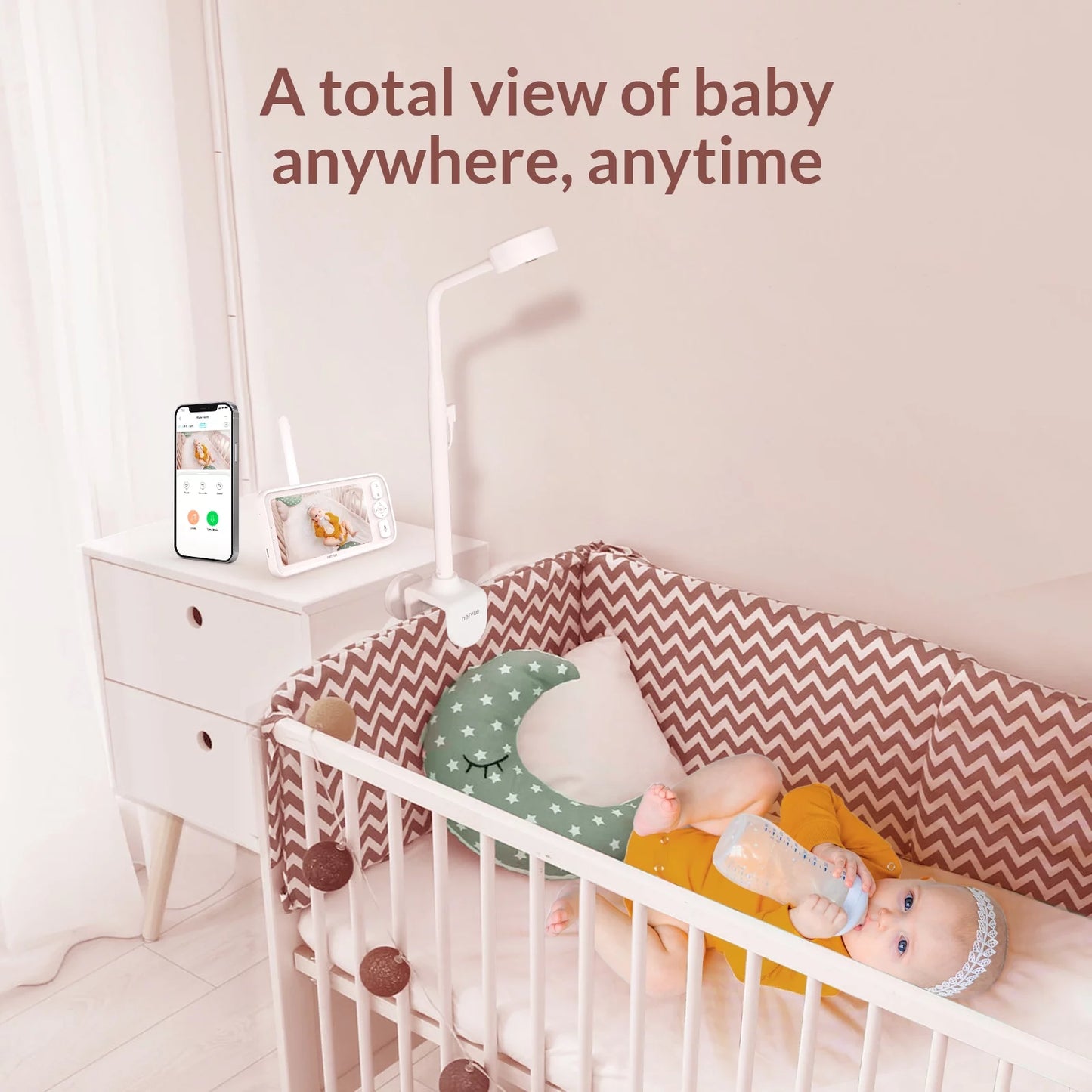 Peekababy 1080P HD 5-Inch Video Baby Monitor with Audio and Camera Functionality