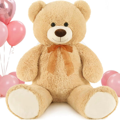 3Ft Giant Teddy Bear Stuffed Animal - Large Tan Bear for Kids, Baby Showers, and Special Occasions