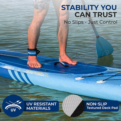 Premium Inflatable Stand-Up Paddle Board with Essential Accessories – Wide and Stable Design Featuring Non-Slip EVA Deck Pad for All Skill Levels, 350 lbs Capacity