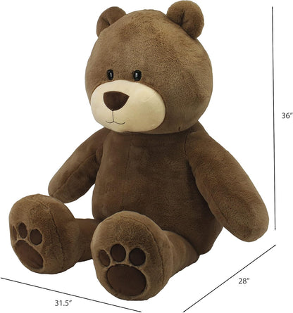 Sqoosh2Poof™ Jumbo Plush Bear - 54" Compressed for Convenient Storage