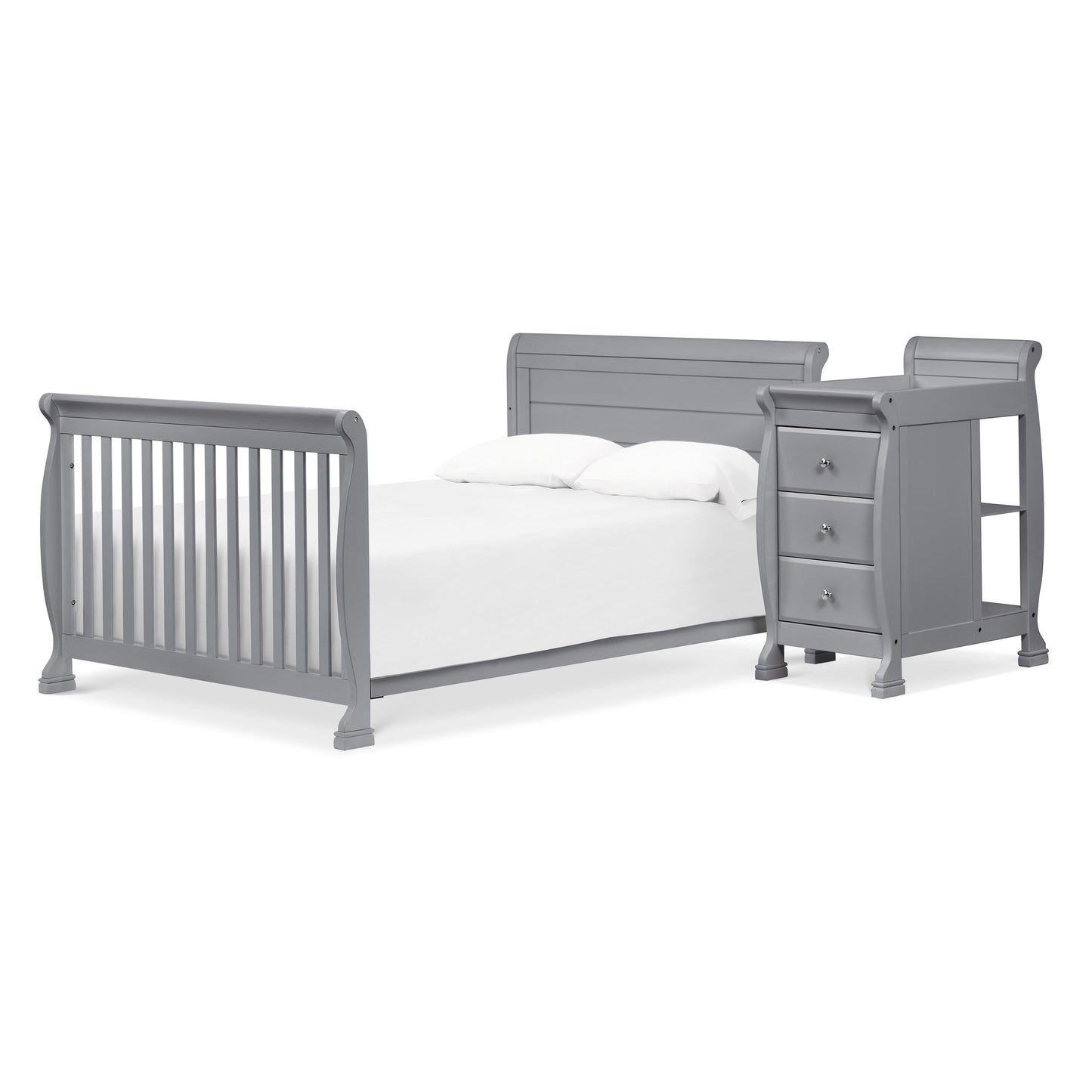 Kalani 4-in-1 Convertible Crib and Changing Table in Gray
