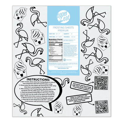 Frosting Sheets Premium 8.5“ X 11“ – 24 Count – White Edible Icing Sheets - Kosher Certified