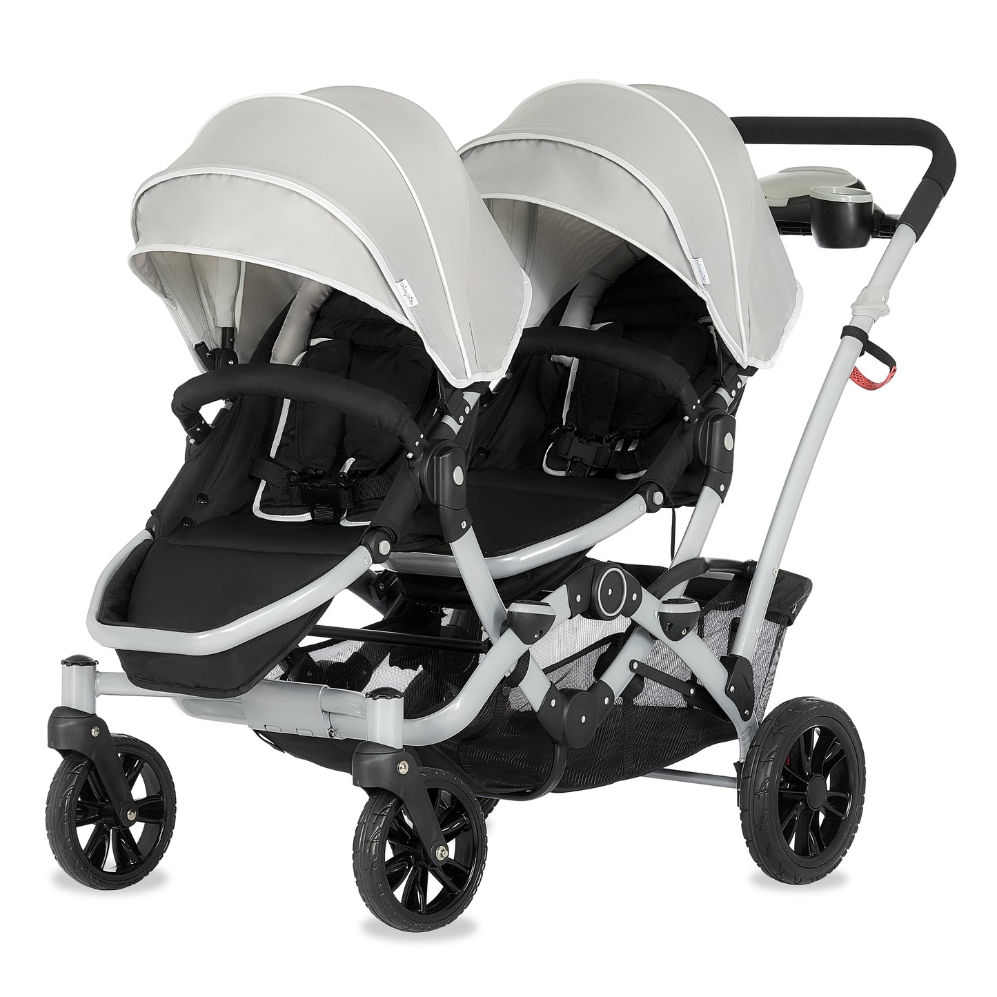 Track Tandem Stroller - Face-to-Face Design in Light Grey