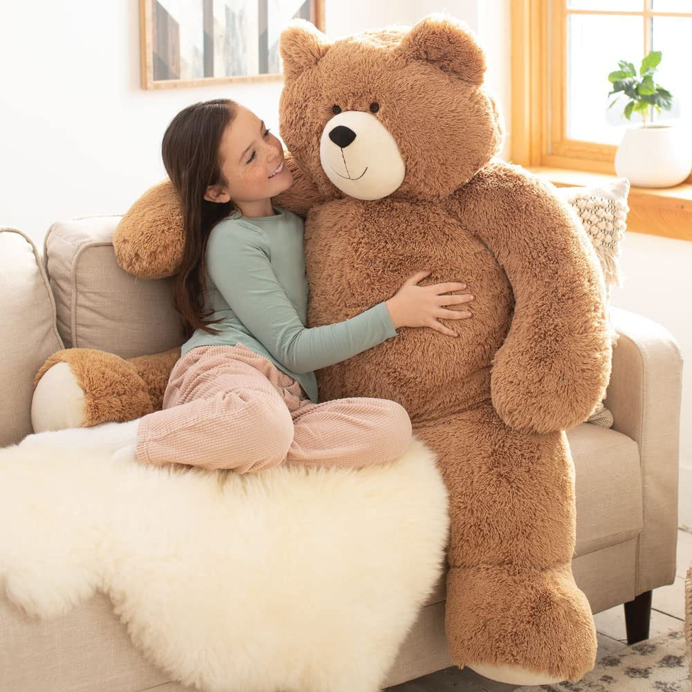 4FT Eco-Friendly Giant Teddy Bear | Handmade in the USA with 100% Recycled Filling | Each Plush Saves 200 Plastic Bottles from Landfills