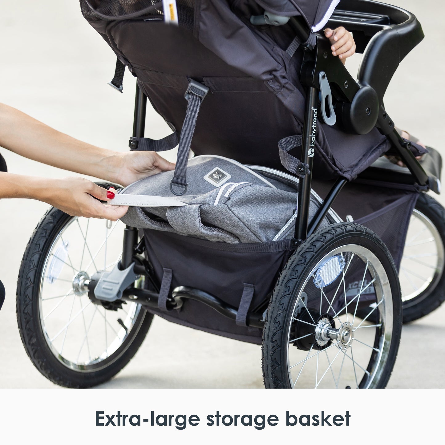 Xcel-R8 Plus Jogging Stroller with LED Lighting in Liberty Grey