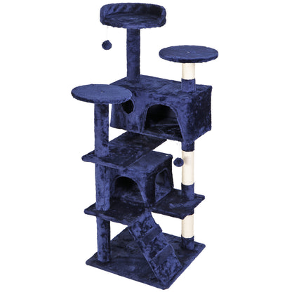 55-Inch Multi-Level Cat Tree Tower Activity Center with Condo - Available in 6 Colors