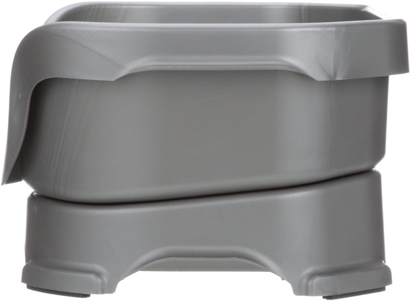 Neater Feeder Deluxe Mess Proof Dog Bowls Elevated for Small Dogs under 19 Lbs, Made in USA, No Spill Raised Dog Food Bowl Stand Feeding Station, Food and Water Bowl Set, Grey