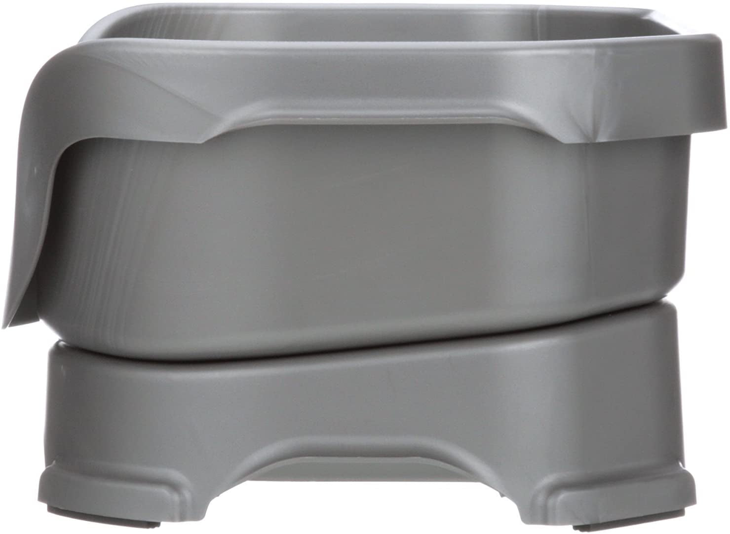 Neater Feeder Deluxe Mess Proof Dog Bowls Elevated for Small Dogs under 19 Lbs, Made in USA, No Spill Raised Dog Food Bowl Stand Feeding Station, Food and Water Bowl Set, Grey