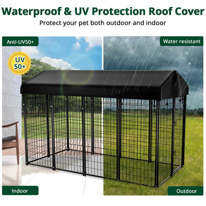 Pawgiant Oversized Large Dog Kennel Outdoor Anti-Uv Dog Playpen House Fence Pet Crate US