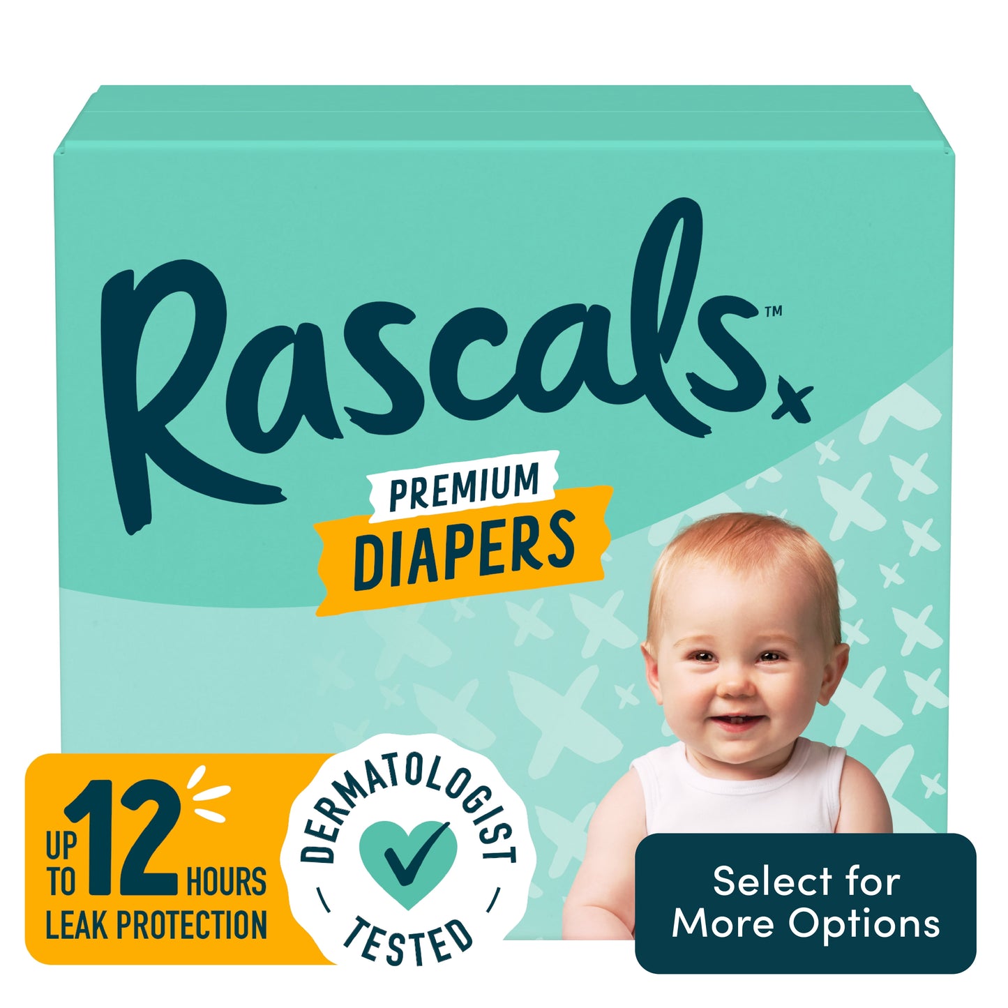 Premium Absorbent Baby Diapers, Size 7, 44 Pack