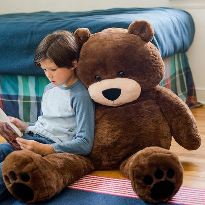 Sqoosh2Poof™ Jumbo Plush Bear - 54" Compressed for Convenient Storage
