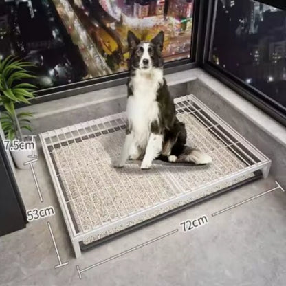 Dog Toilet Indoor Dogs Litter Box Stainless Steel Sand Basin for Puppy Training Washable Dog Toilet Cleaning Tools Pet Supplies