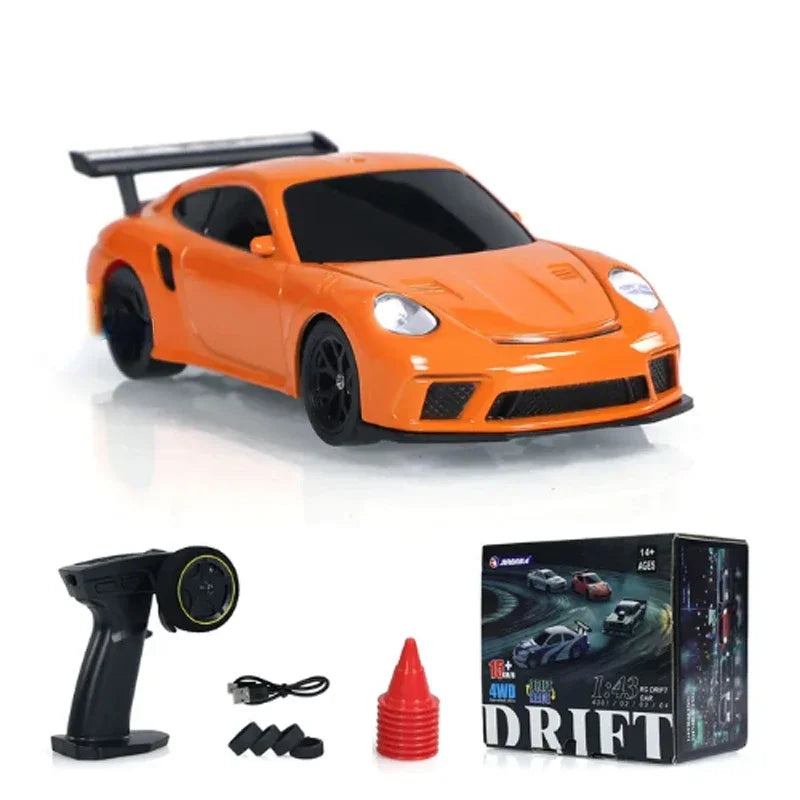 2.4G RC Drift Car 1/43 Scale 4WD High-Speed Remote Control Mini Racing Model