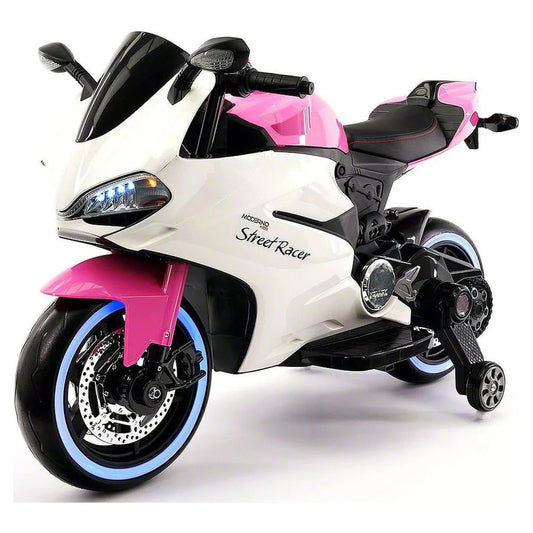 2023 Ducati Style Ride on Toy Motorcycle Car for Kids 12V Battery Powered Pink