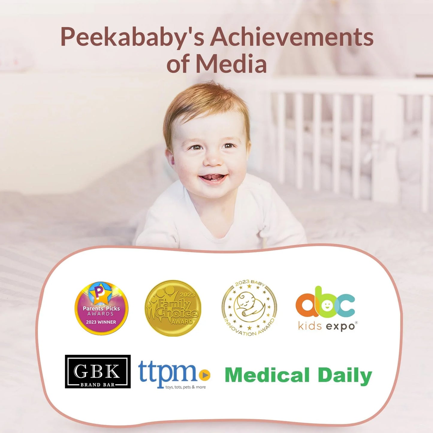 Peekababy 1080P HD 5-Inch Video Baby Monitor with Audio and Camera Functionality