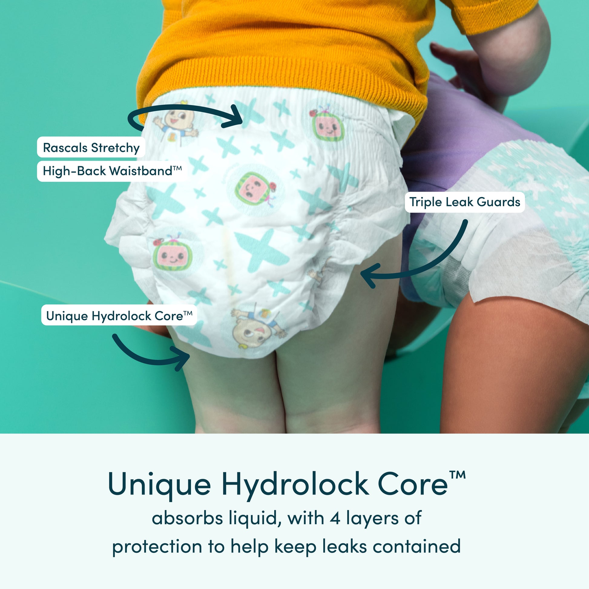 Premium Absorbent Baby Diapers, Size 7, 44 Pack