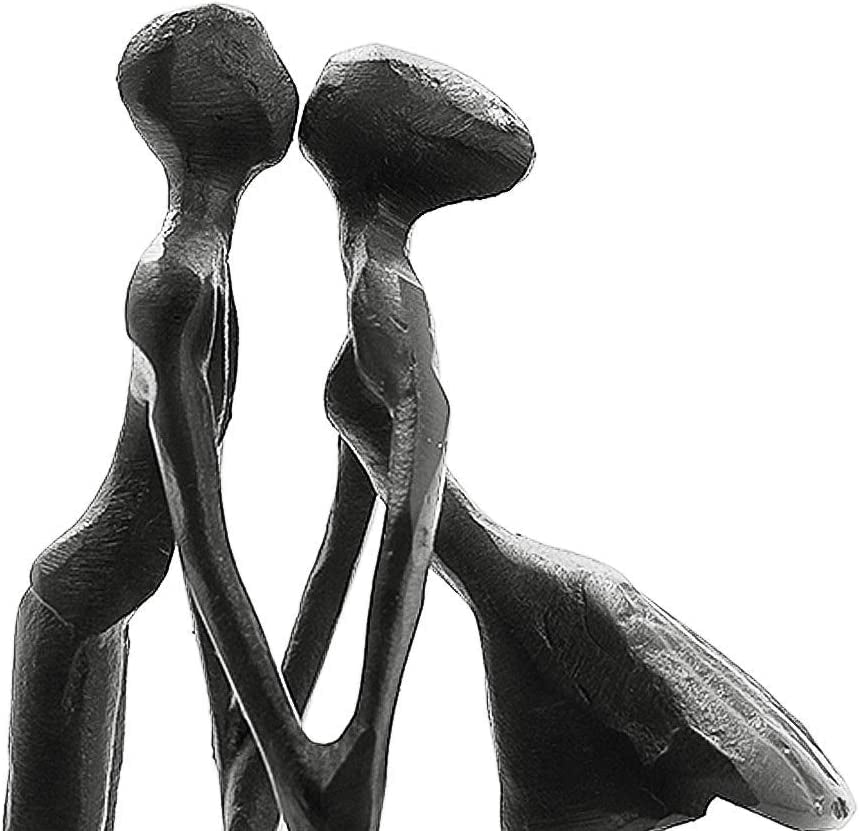 Iron Couple Sculpture for Valentine’S Day - 6 Inch Timeless Wedding Anniversary Statue, 1St to 50Th Year Love Keepsake, Home Decor for Couples