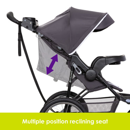 Xcel-R8 Plus Jogging Stroller with LED Lighting in Liberty Grey