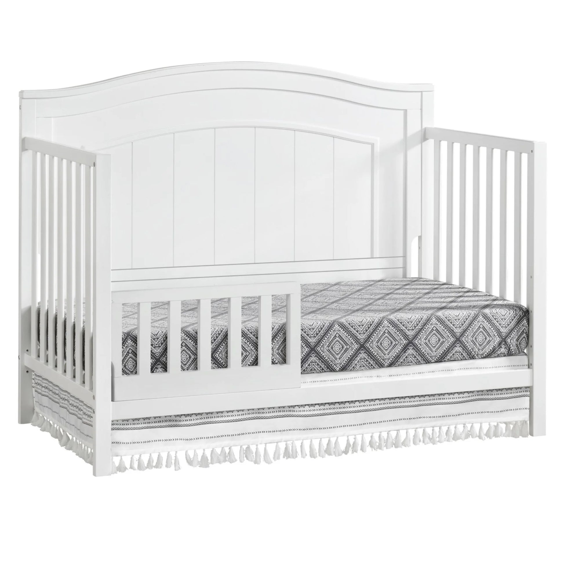 North Bay 4-in-1 Convertible Crib in Snow White - GREENGUARD Gold Certified Wood Construction