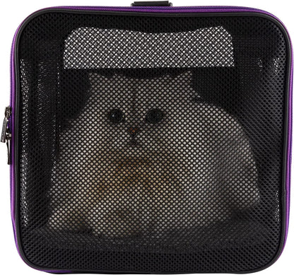 Soft Pet Carrier for Large and Medium Cats, 2 Kitties, Small Dogs. Easy to Get Cat In, Great for Cats That Don'T like Carriers (Black)