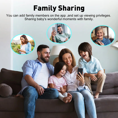 Dual Camera Video Baby Monitor with 2.8" LCD Display, Wireless Connectivity, Night Vision, Two-Way Audio, App Integration, 1200 Ft Range, Feeding Timer, Temperature Sensor, and Portable Design for Home Use