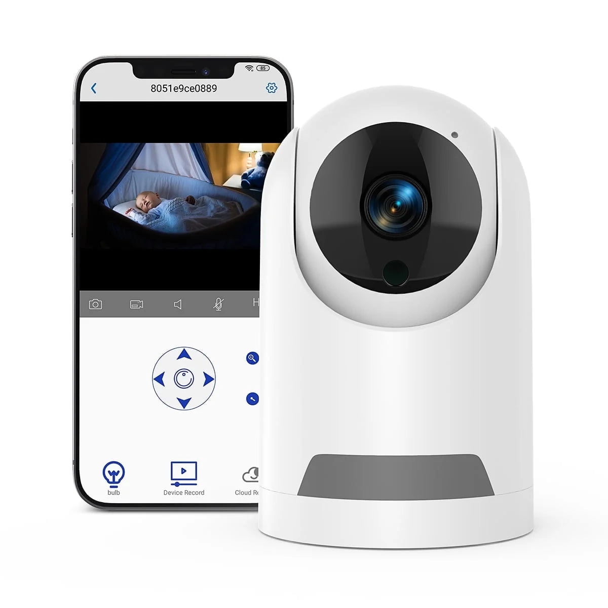 360° Wireless 5G Baby Monitor with Safety Alerts and 4MP HD Wi-Fi Camera for Human and Pet Detection, Complete Home Security System Featuring Two-Way Audio, Motion Tracking, and Infrared Night Vision